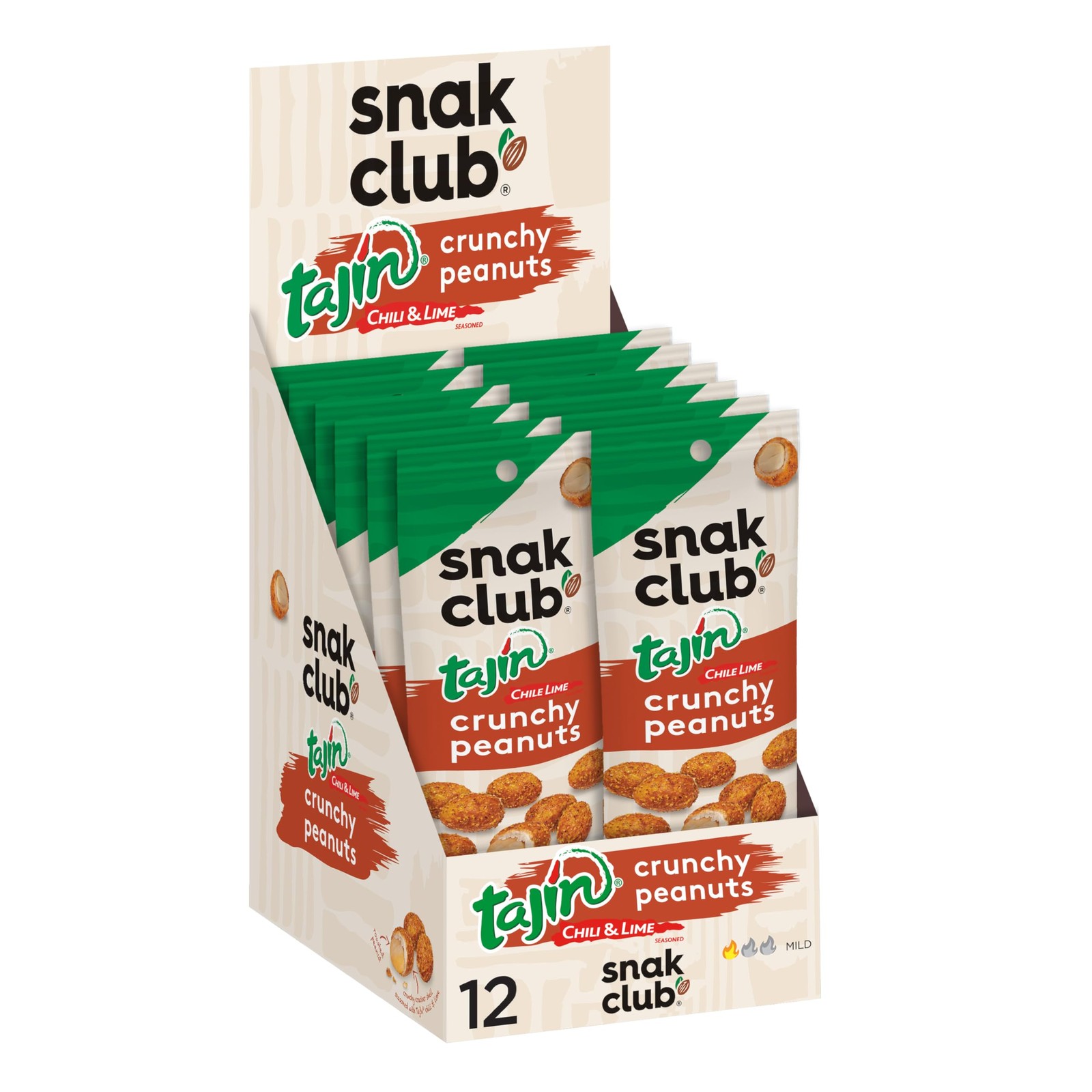Tajin Crunchy Peanuts, Nuts with Chili and Lime Seasoning, Mild, 1.4 oz Bags, gallery