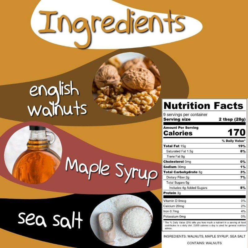 (3 pack) Crazy Go Nuts Walnut Butter - Maple, 9 oz (1-Pack) - Healthy Snacks gallery