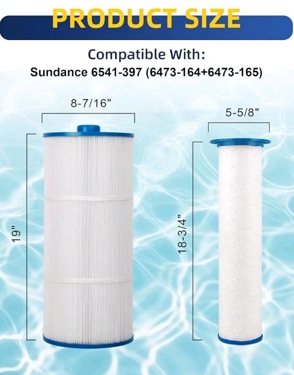 6541-397 Pool Spa Filter Cartridge w/ Inner Filter for Sundance Spa 880 Series gallery