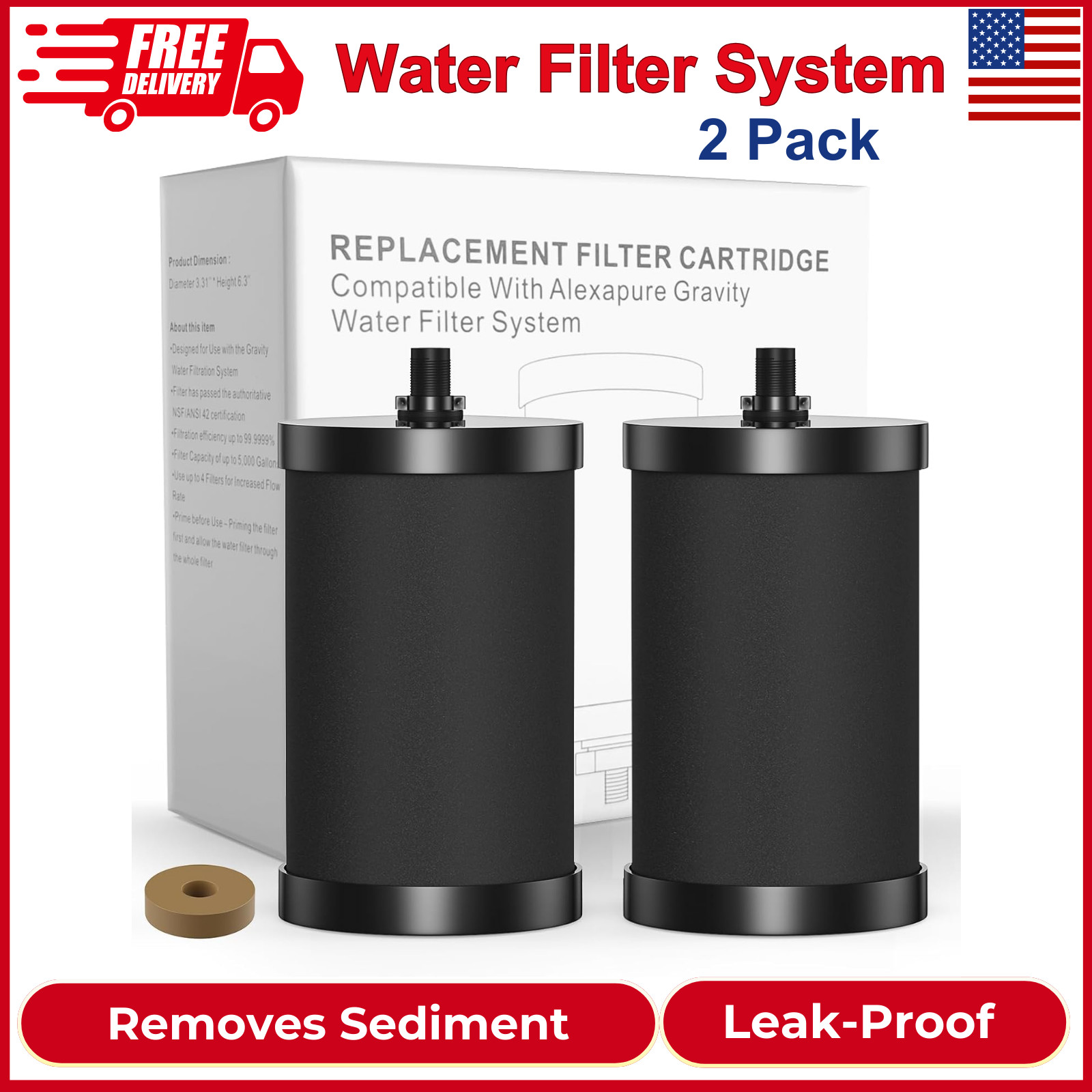 2387 Pro Replacement Water Filter Compatible With Alexapure Systems - 2 Filter gallery