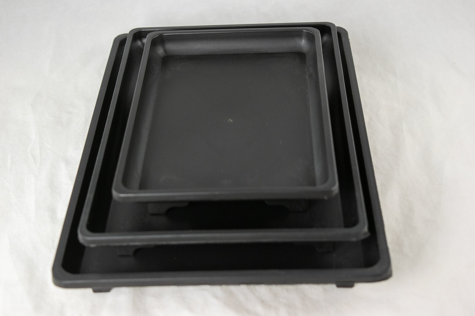 3 Mix Rectangular Black Plastic Humidity Tray for Bonsai Tree - 7", 9" & 10.5" gallery