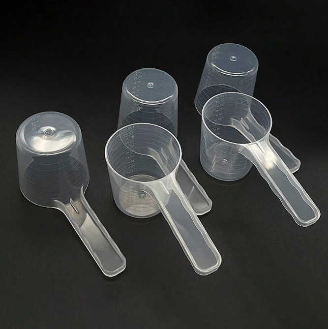 2pcs 100ml Plastic Measuring Spoons - Pet Food & Feeding Scoops - NEW gallery