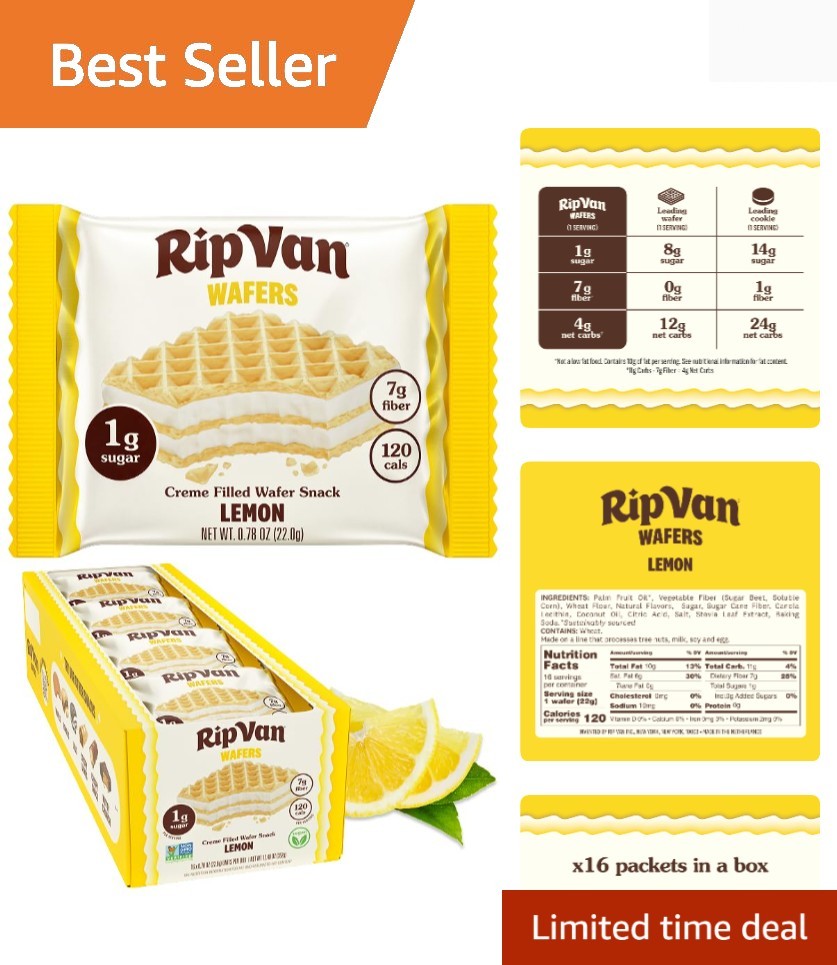 Lemon Cookies, 16 Count, 1g Sugar, 4g Carbs, , Keto Friendly, Low Calorie, 0g... gallery