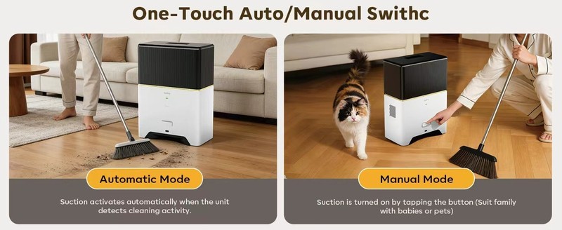 Touchless Automatic Dustpan Vacuum, Bagged Design, 26000 kPa, Up to 3-Months gallery