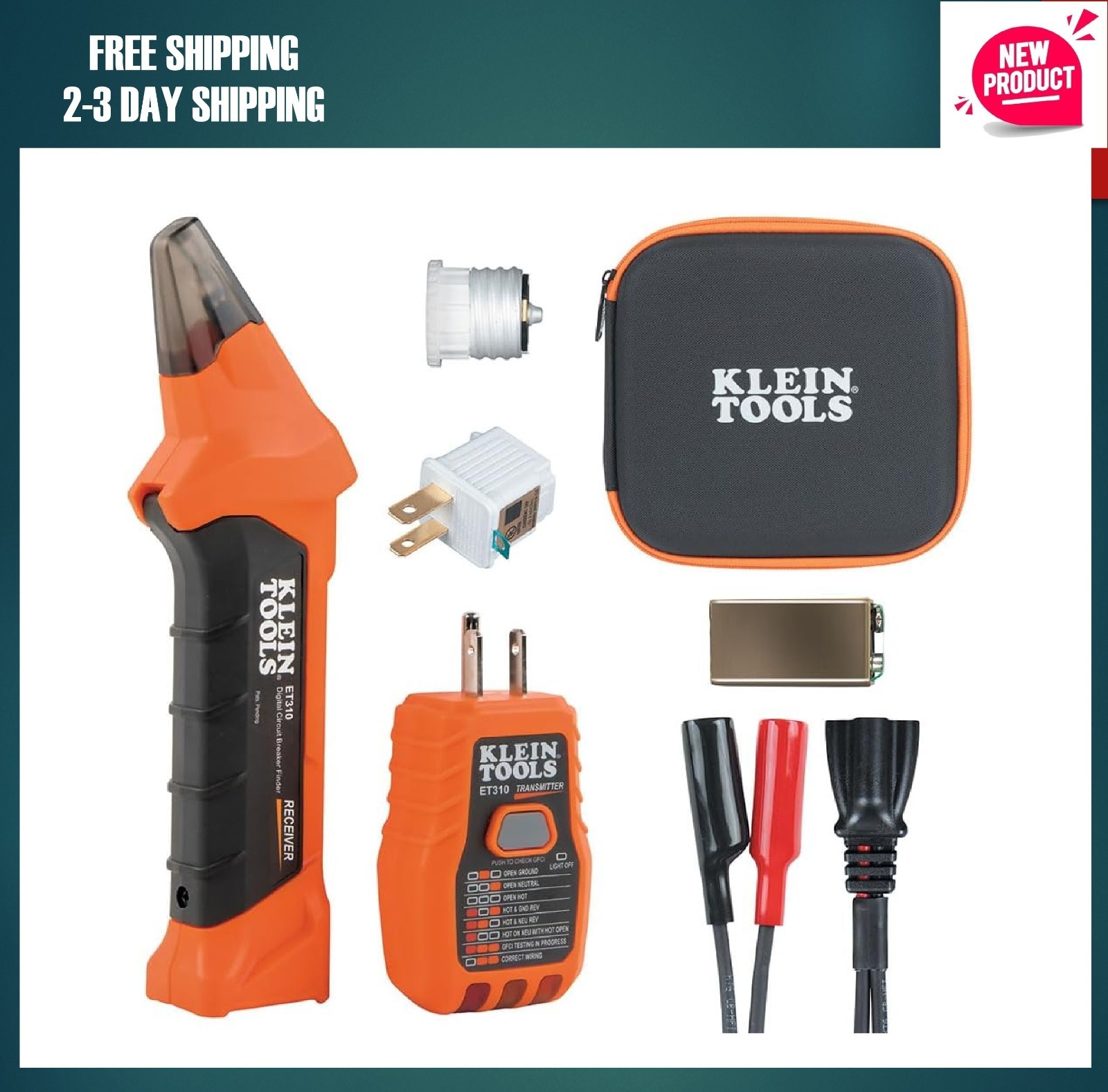 ET310KIT AC Circuit Breaker Finder Kit, Electric Tester, GFCI Tester, Leads gallery