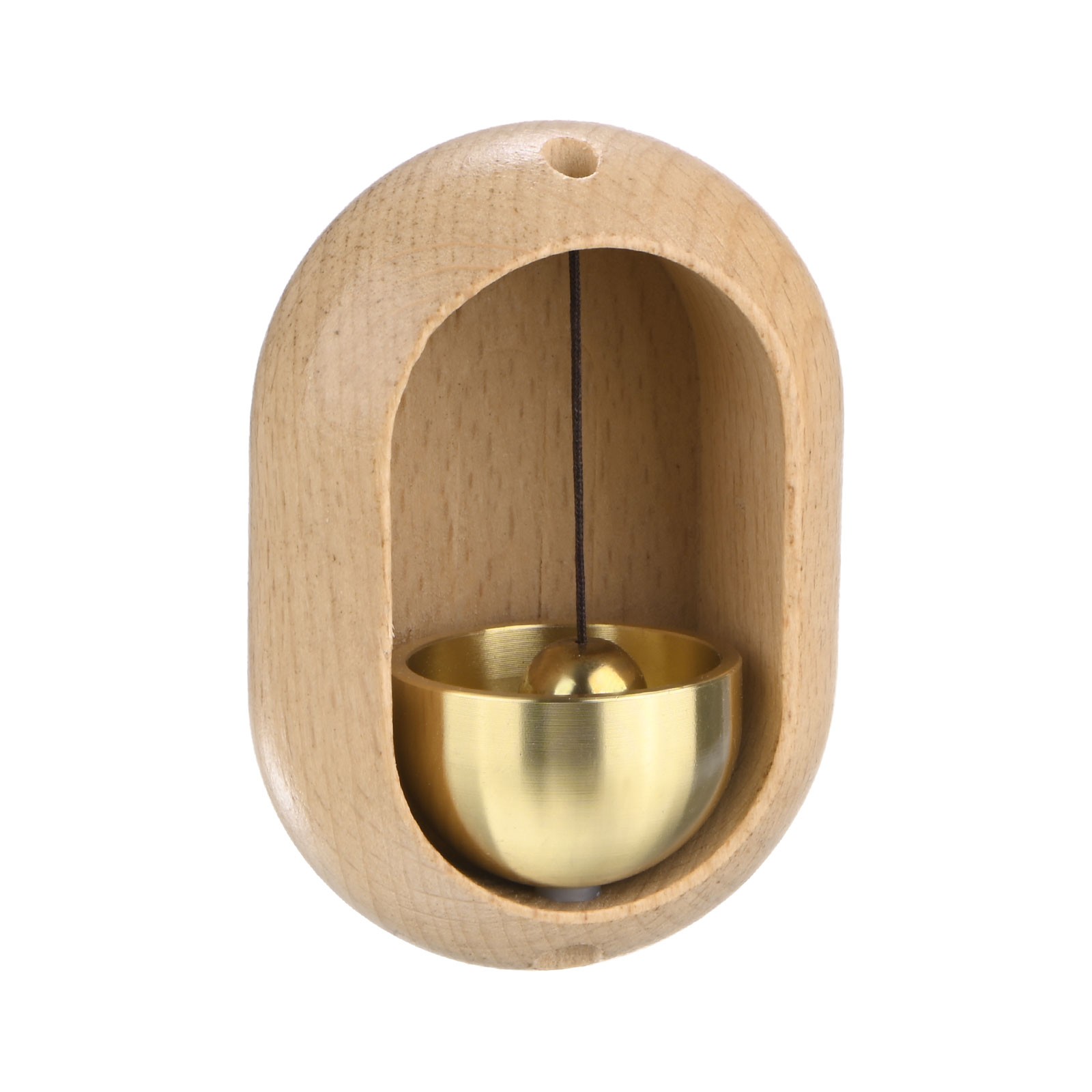 1-Pack Magnetic Shopkeepers Bell, 2.2inch/5.5cm Beech [Beige, Oval Shape] gallery