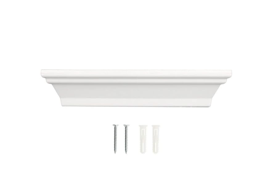 White Plastic Floating Shelf 8.6x4 Inches Holds Up To 5 Pounds gallery