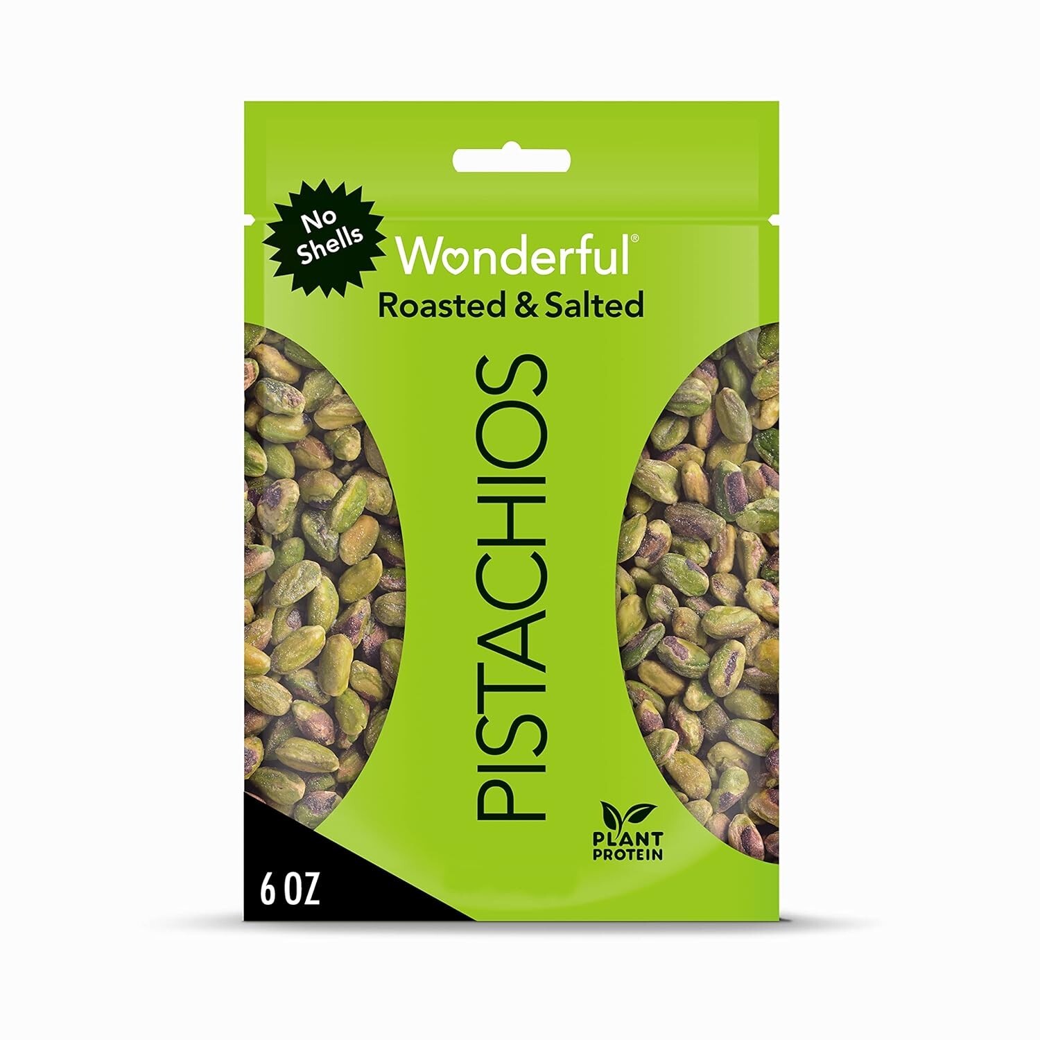 Pistachios No Shells, Roasted and Salted Nuts, 6 Ounce Resealable Bag, gallery