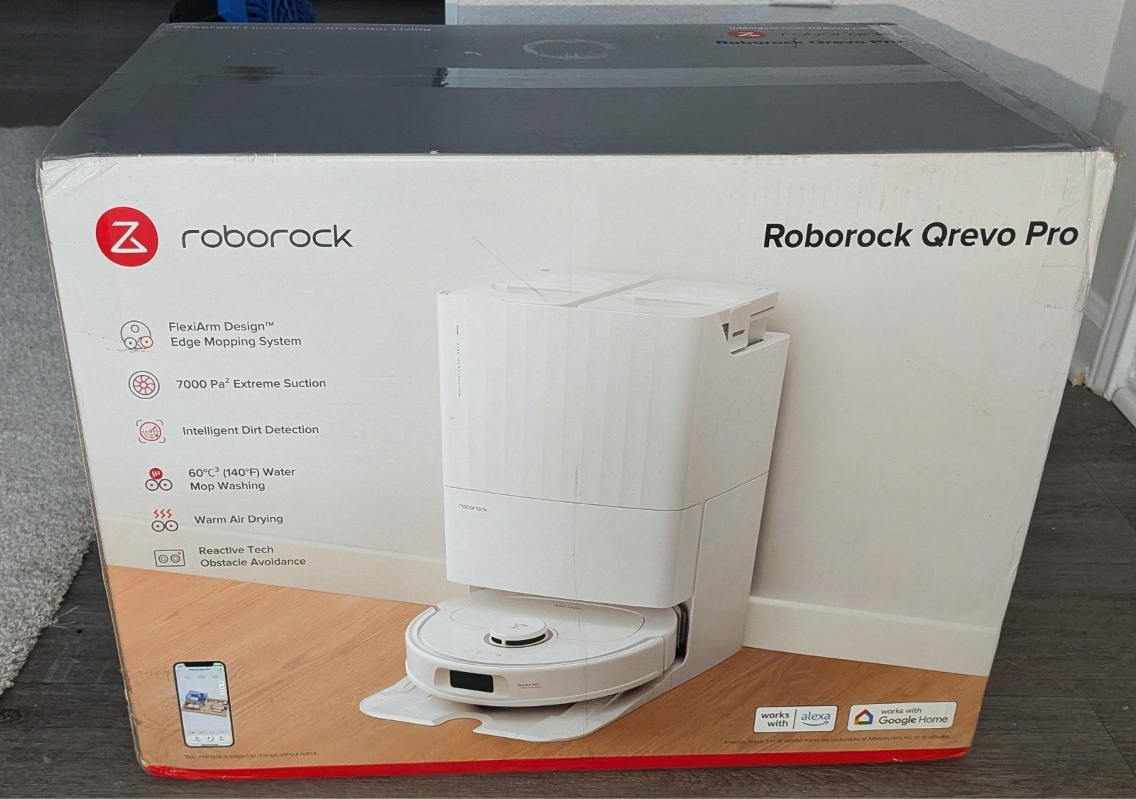 Roborock Qrevo Pro Wi-Fi Connected Robot Vacuum & Mop with FlexiArm Edge Mopping gallery