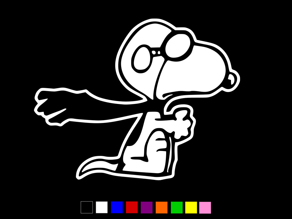 SNOOPY AVIATOR Peanuts Vinyl Decal Wall Car Window Sticker CHOOSE SIZE COLOR gallery