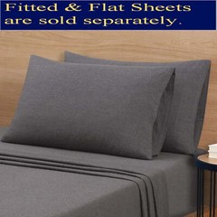 Mainstays Jersey Extra Soft Pillowcase Set, Standard/Queen Charcoal Grey 2 Piece