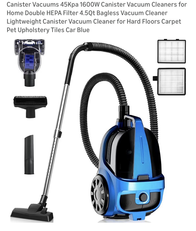 Bagless And Cordless Canister Vacuum Cleaner 45kpa 1600w gallery