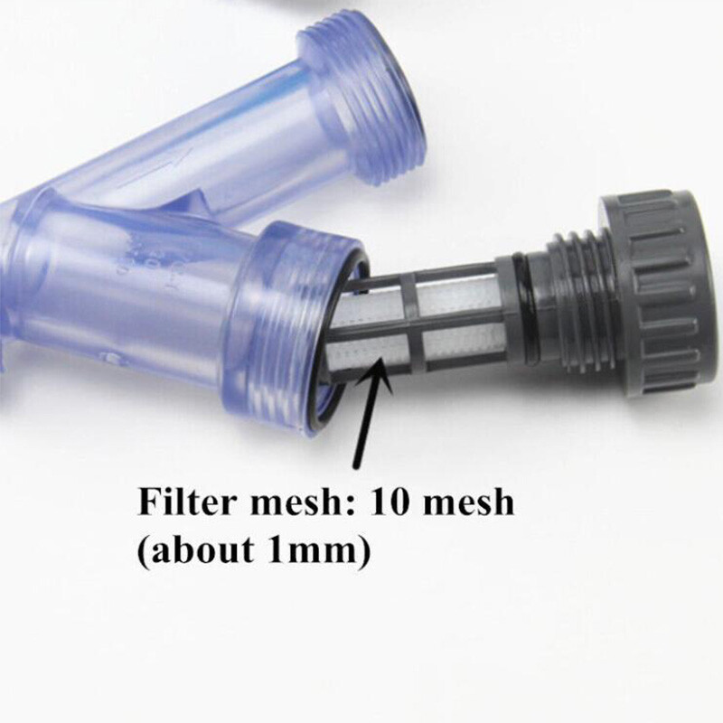 Inline PVC Y Filter Strainer Metric 20mm-63mm Clear Body Transparent DN15-DN50 gallery