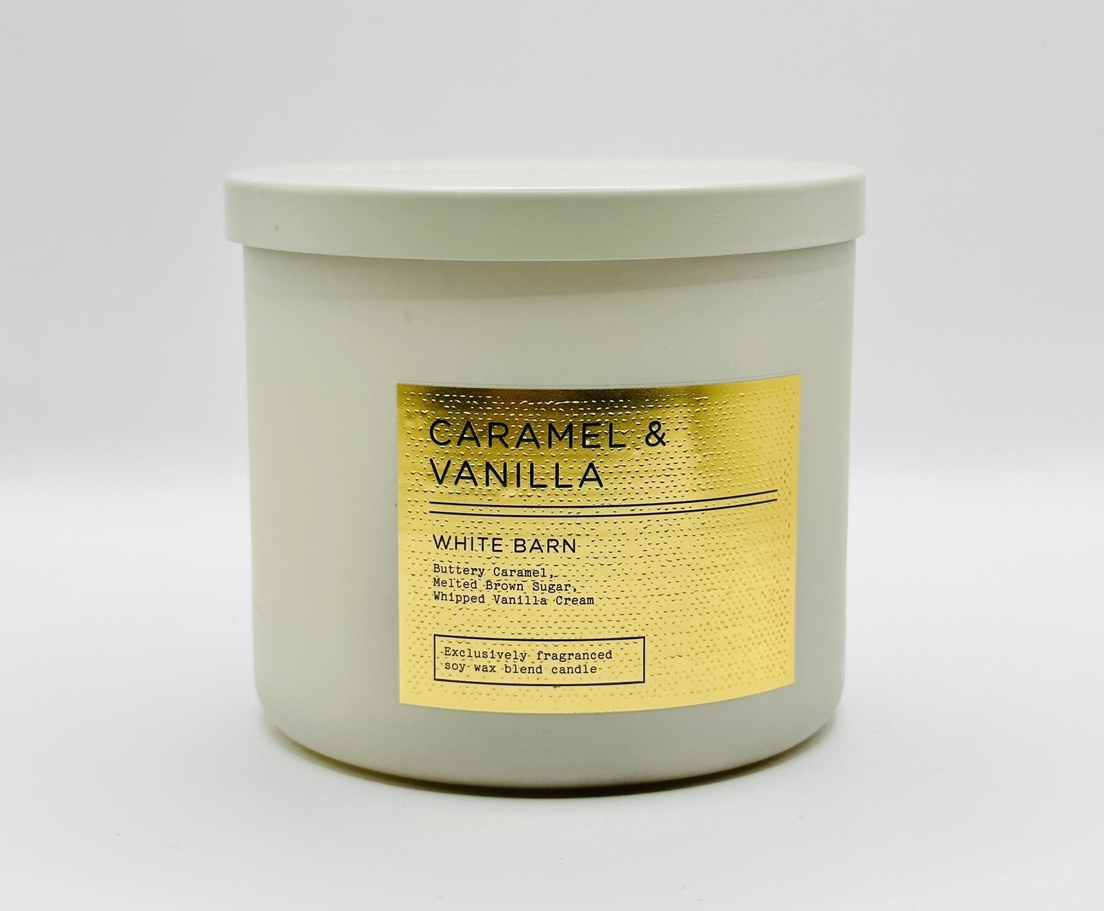 NEW Bath & Body Works Caramel & Vanilla 3-Wick Candle 25-45 burn hours gallery