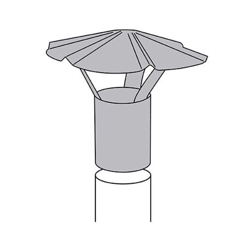 Imperial 5-7 in. Galvanized Steel Adjustable Rain Chimney Cap 30 Gauge gallery
