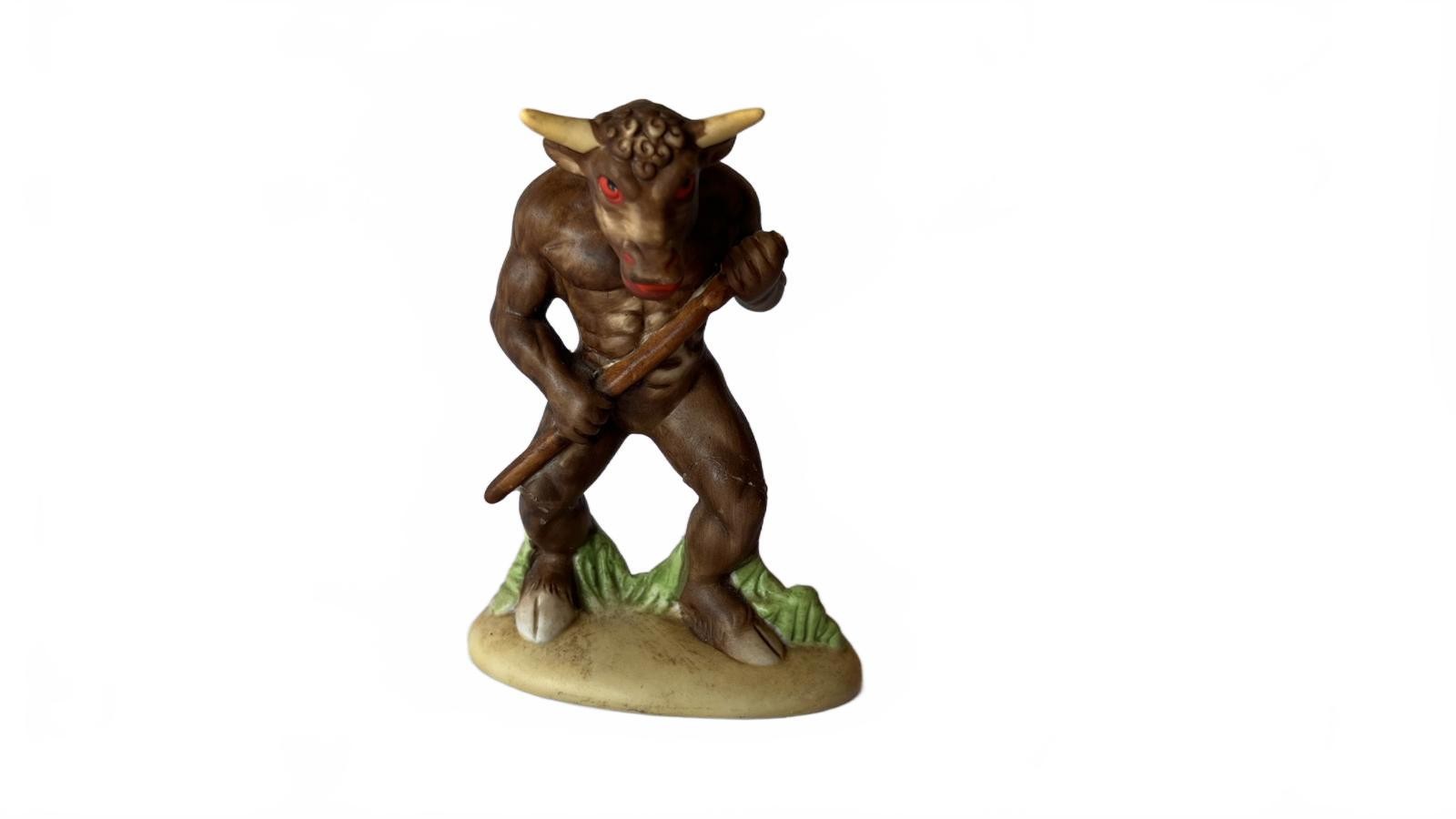 VTG 70s 80s UCGC Ceramic Minotaur Figure Hand Painted 5.5" Fantasy Mythology gallery