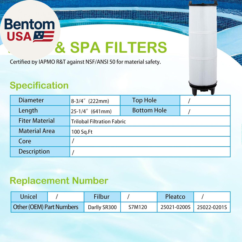 ® S7M120 System 3 Inner and Outer Pool Filter, Compatible with 25021-0200S & 250 gallery