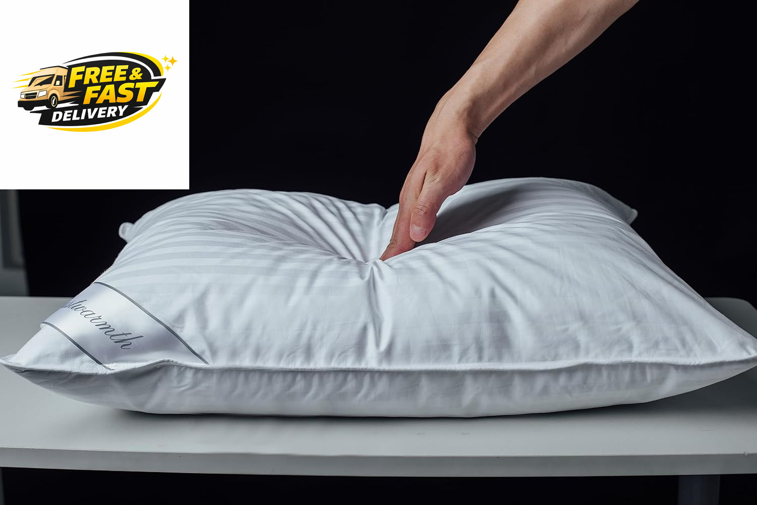 Goose down Feather Soft Pillows One Pillow 100% Cotton Supportive Bed Pillow gallery