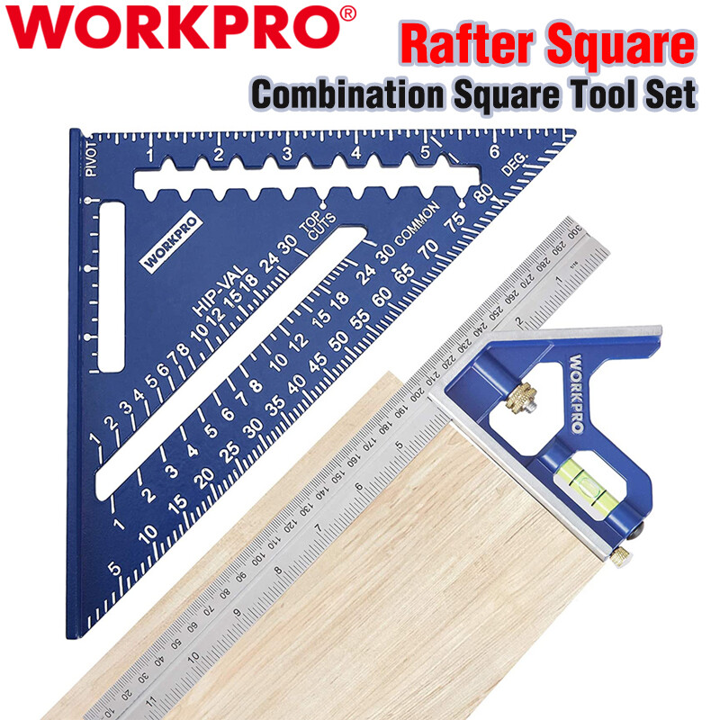 WORKPRO Rafter Square Combination Square Tool Set Rafter Square Layout Tool NEW gallery