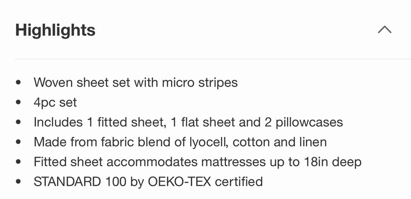 4pc King Micro Stripe Sheet Set Rust - Hearth & Hand with Magnolia NEW gallery