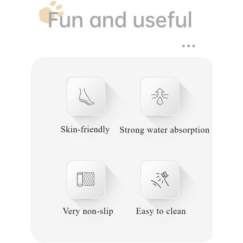 Super Absorbent Bath Mat, Rubber Non-Slip Bottom, Easy to Clean Bathroom Rugs gallery