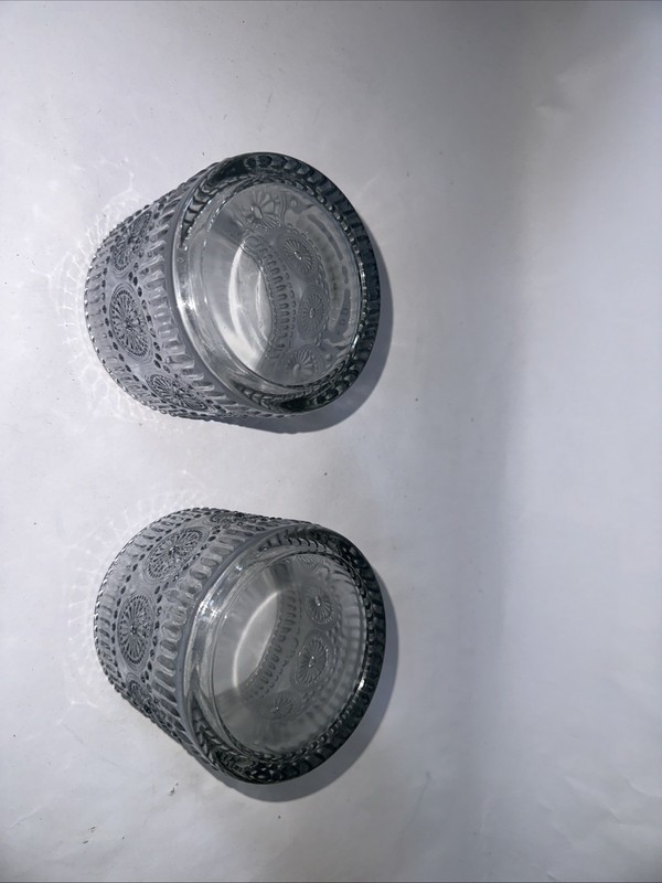 Vintage Embossed Mandala Pattern High Quality Clear Glass Tumbler Set Of 2 gallery