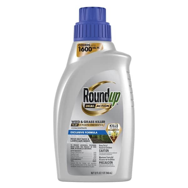 Roundup Dual Action Weed & Grass Killer CONCENTRATE Plus 4-Month Preventer, 32oz gallery