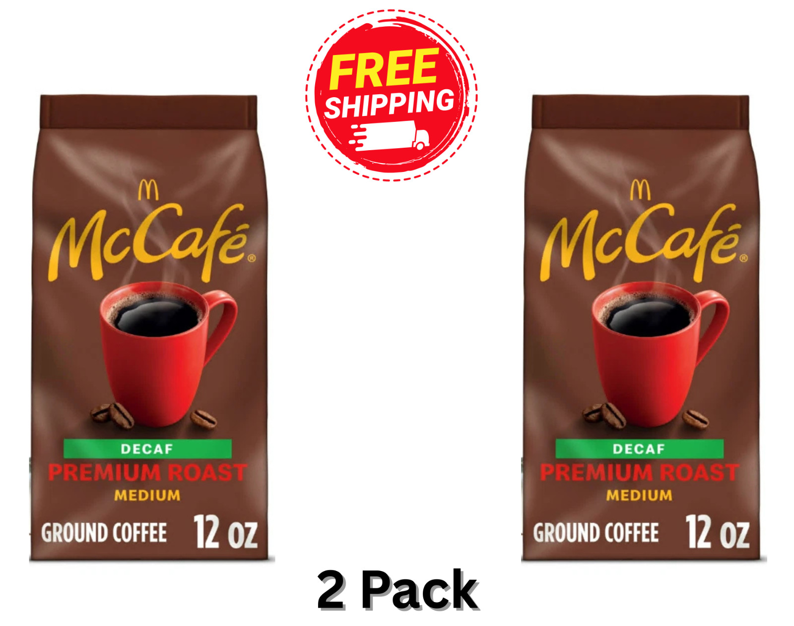 2 Pack - McCafe Premium Roast Decaf, Medium Roast, Ground Coffee, 12 oz gallery
