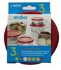 Anchor Hocking Replacement Lid 2 Cup / 472 ml, Set of 3 lids, red Round gallery