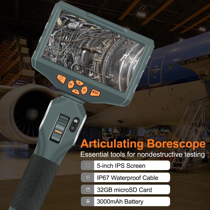 360-Degree Rotatable HD Camera Probe Automotive Engine Repair Waterproof TD500 gallery