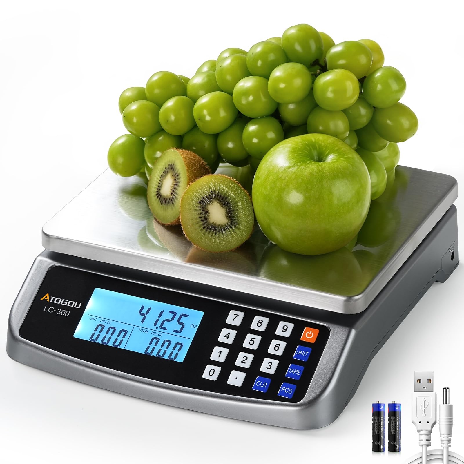 66lb Food Scale, Commercial Kitchen Scale with Price Computing, Plug-in Usabl... gallery