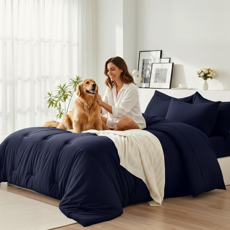 Easthome Twin Comforter Set 5 Pieces UltraSoft Bed in a Bag Twin Size, Cozy ... gallery