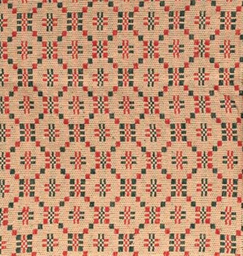 Country Snowfall RED TAN GREEN Table Runner 14" x 56" Primitive Farmhouse gallery