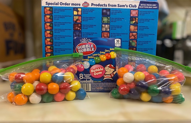 3 1/2 lb 1" inch Dubble Bubble Assorted Gumballs For Gumball Machine Refill gallery