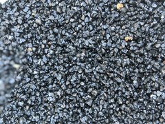 Natural shiny coarse black sand