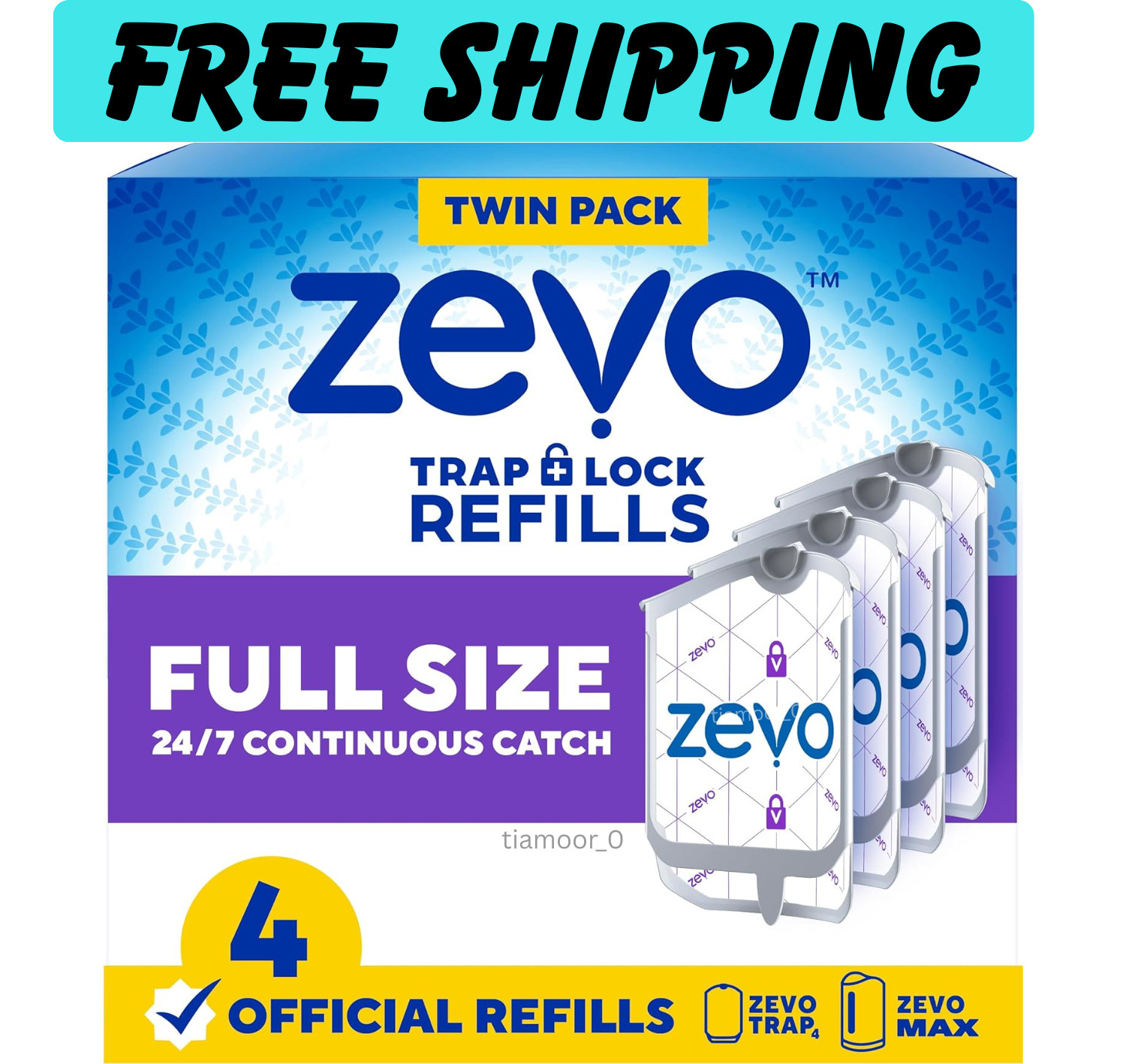 Zevo Flying Insect Trap Official Refill Cartridges Fits Both Zevo Trap & MAX gallery