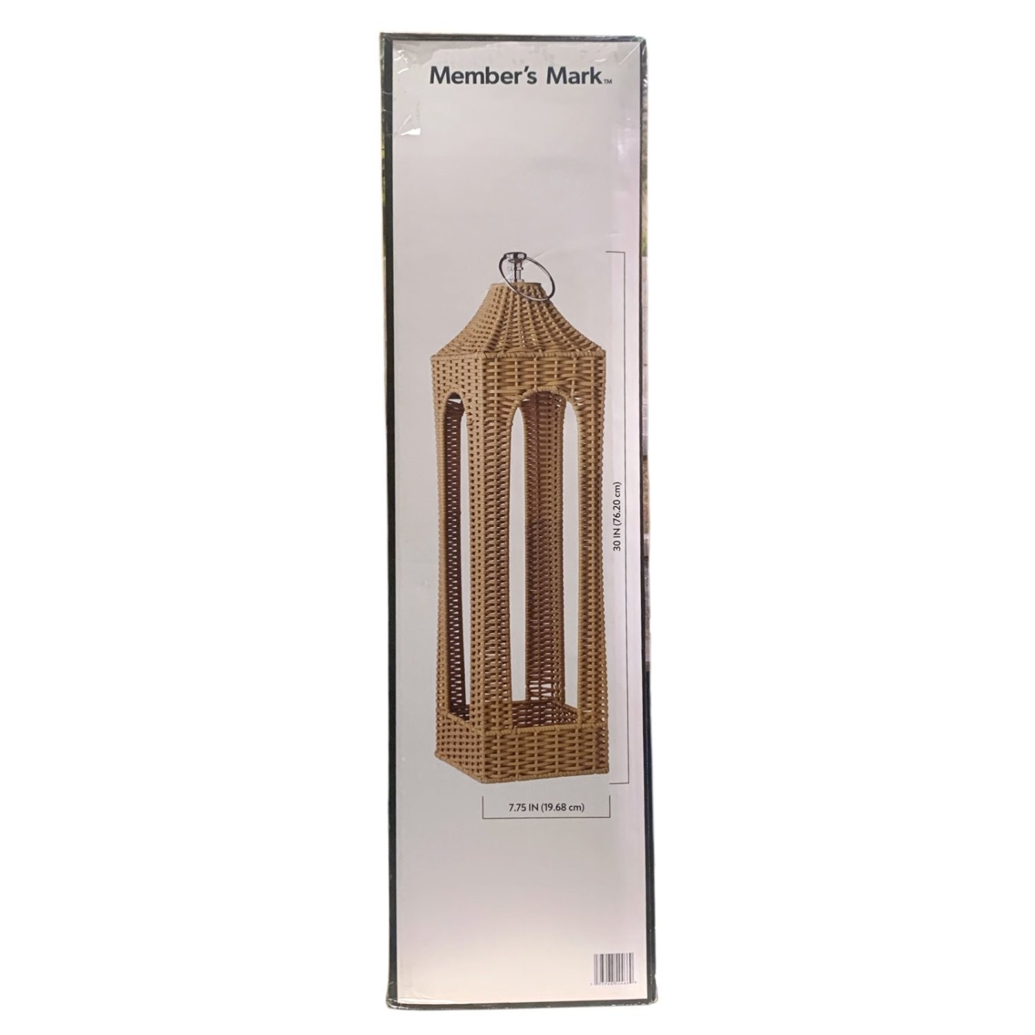 Member's Mark 30-Inch Wicker Lantern, Handwoven Synthetic Wicker for LED Candles gallery