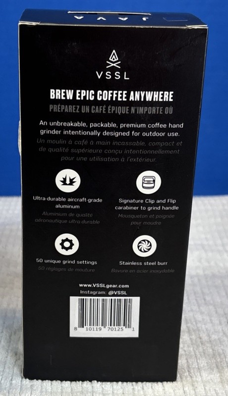 New! VSSL Java Black Portable Manual Coffee Espresso 20g Burr Grinder. Camping gallery