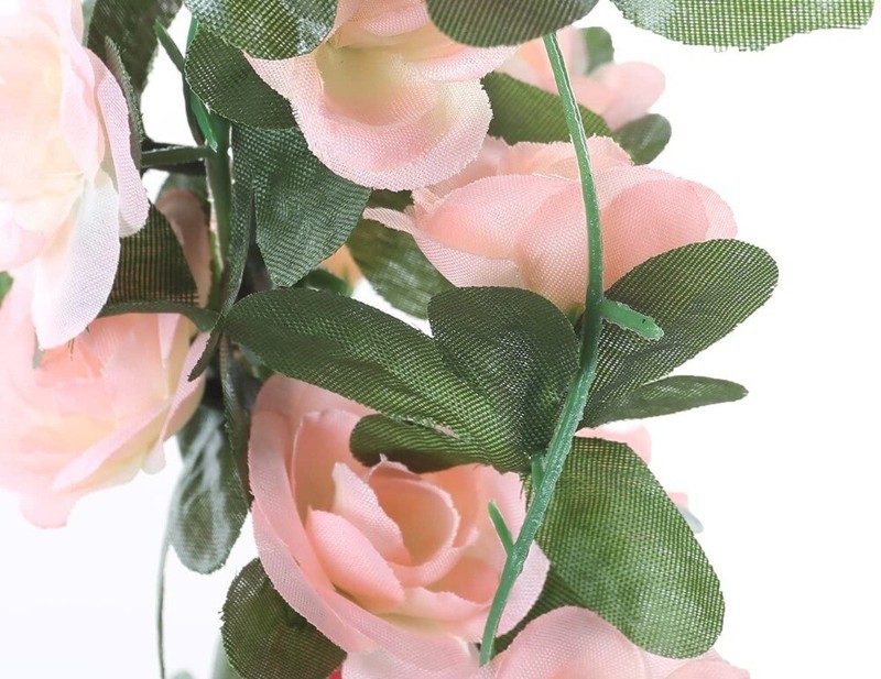 2 Pack Artificial Rose Vine Cherry Blossom Garland Flower Hanging Wedding Party gallery