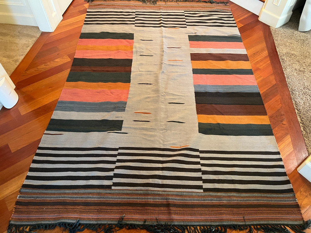 CB2 Crate & Barrel Gradient Grey Wool Rug 6'x9'
