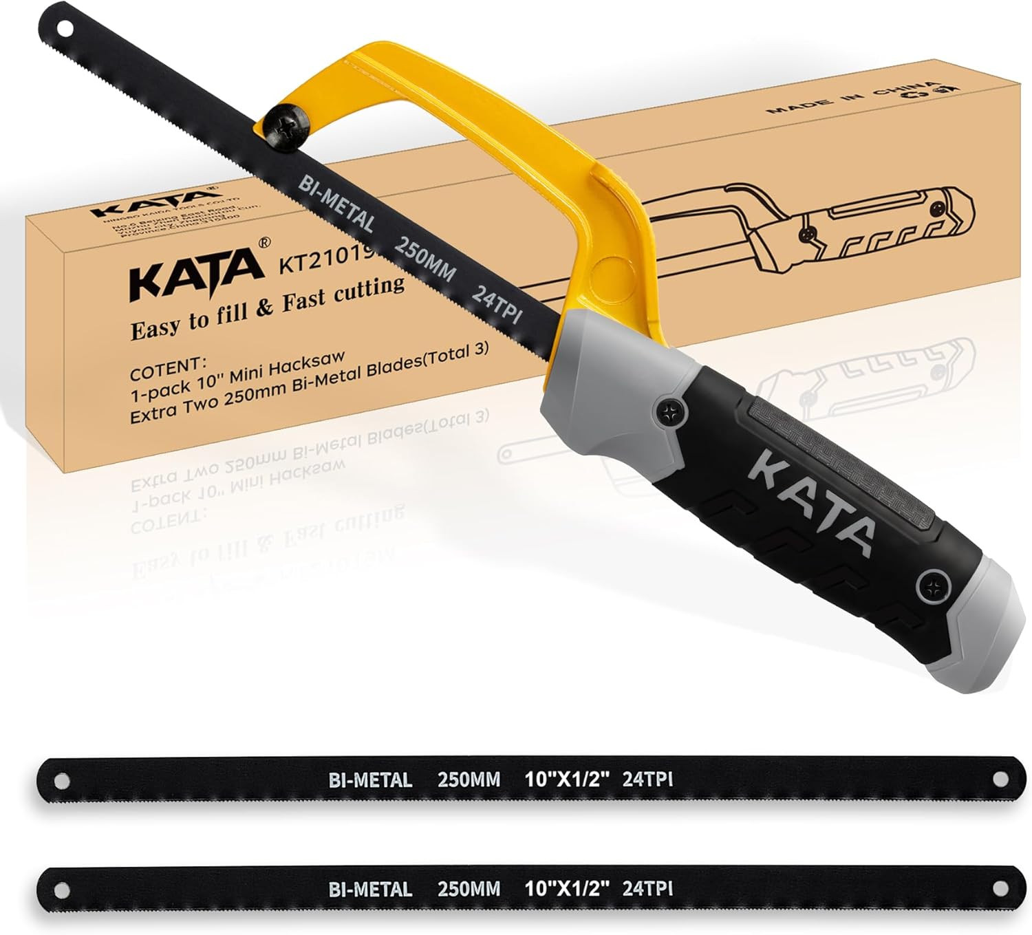 KATA Hacksaw, Compact Hand Operating Hack Saw with 10 Inch Aluminum Frame and 2 gallery