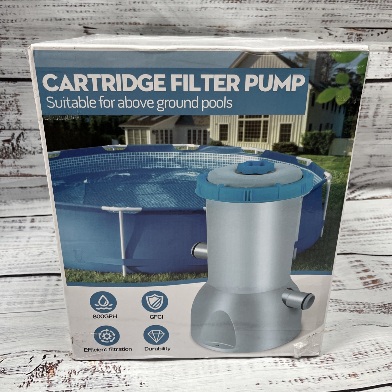 Intex 800 GPH Above Ground Pool Pump Filter Cartridge System New In Box Gray gallery