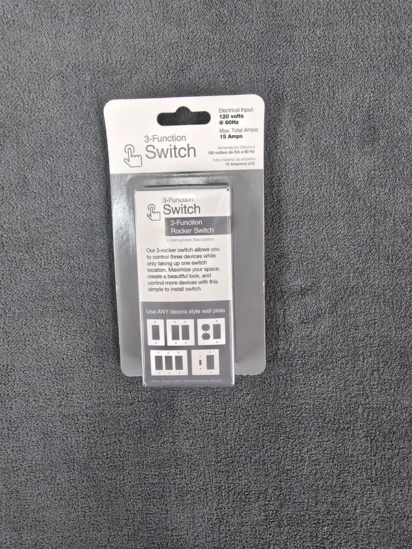3-Function Rocker Combination Switch in White (120-Volt, 15 AMP) gallery