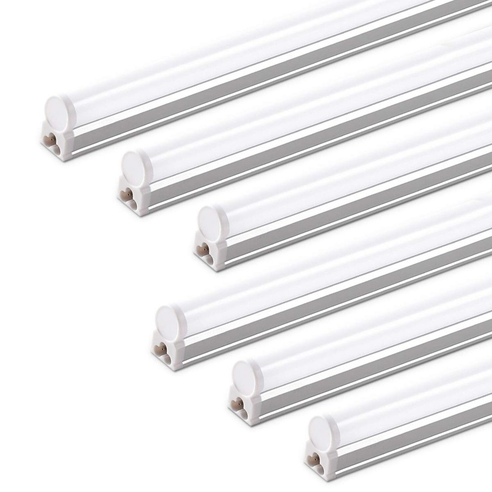Barrina (6 Pack) LED T5 Integrated Single Fixture, 4FT, 2200lm, 6500K Super B...