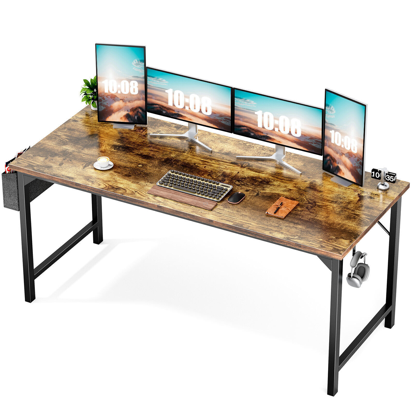 Computer Home Office Desk with Storage Bag, Hook, with 40/47/55/63IN Workstation gallery