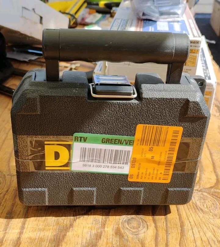 DEWALT 55 ft. Green Self-Leveling Cross Line Laser Level with (2) AA Batteries gallery