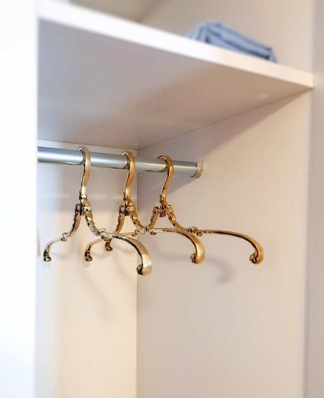 Solid Brass Clothes Hanger 42cm, Vintage Style Gold Garment Hanger gallery