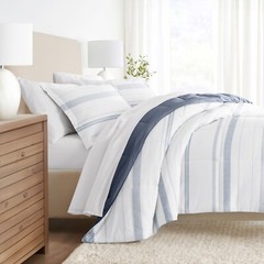 Kaycie Gray Striped Patterned Reversible Comforter