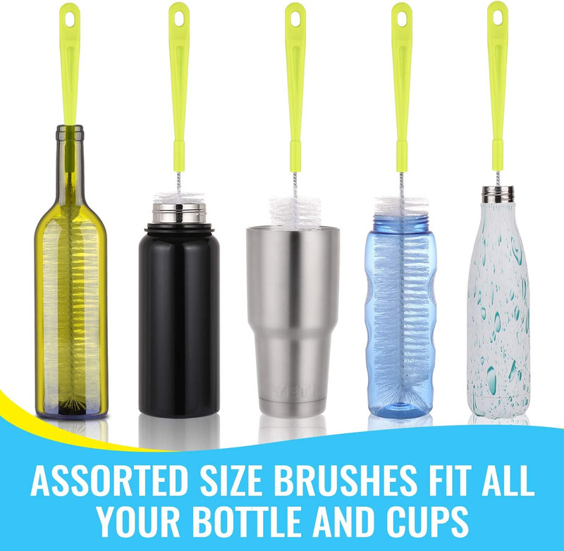 5 Pack Bottle Cleaning Brush Set Long Handle Water Bottle Tube Spout Cleaner gallery