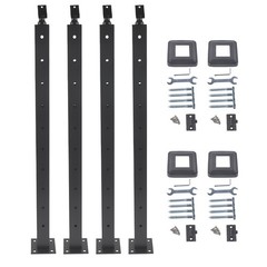 4Pack Black 35″ Corner Cable Railing Post – Stainless Steel Surface Mount Kit